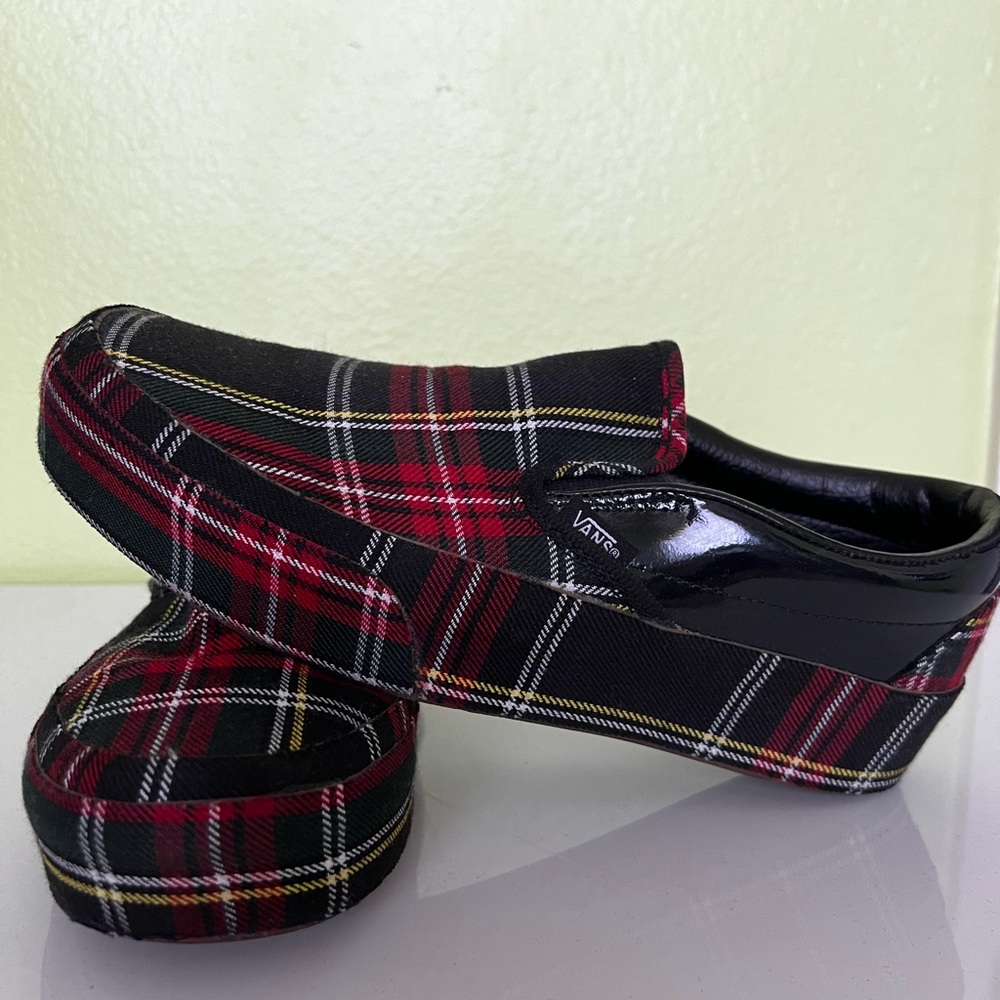 Plaid Platform Vans